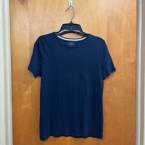 Talbots the Talbots tee women’s Pima cotton Deep Blue Short Sleeve Tee